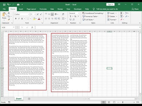 How to Create Text Paragraph & Columns in MS Excel (Excel ...