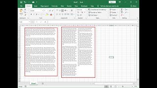 How to Create Text Paragraph & Columns in MS Excel (Excel 2007-2019)