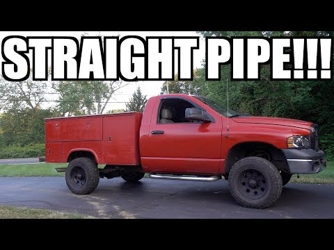 CHEAPEST CUMMINS STRAIGHT PIPE EXHAUST EVER!!!!