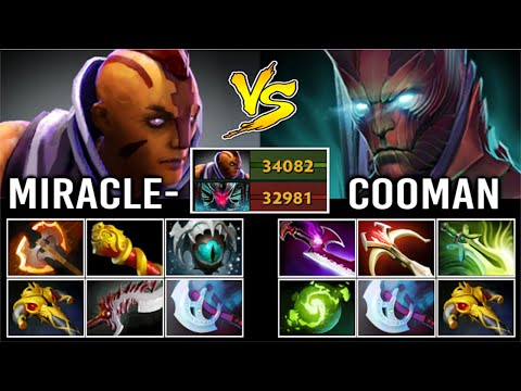 EPIC Miracle- Anti-Mage vs Terrorblade Cooman Crazy Late Game Battle of The Farming Gods 7.27 Dota 2