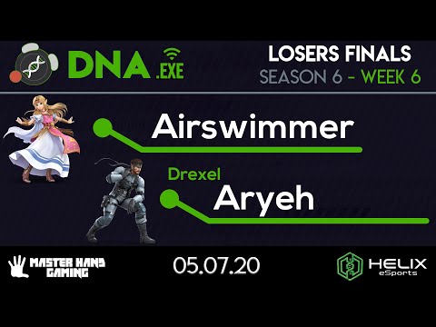 DNA.EXE S6:W6 - Airswimmer (Zelda) Vs. Drexel | Aryeh (Lucas, Shulk, Snake) - Losers Finals