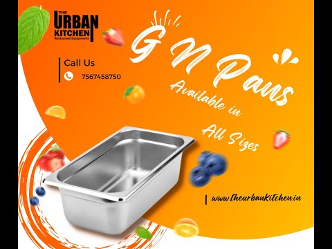 Silver 1/4 100mm SS GN Pan, For Restaurant