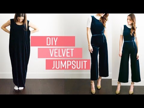 DIY velvet jumpsuit - perfect holiday, wedding, or...