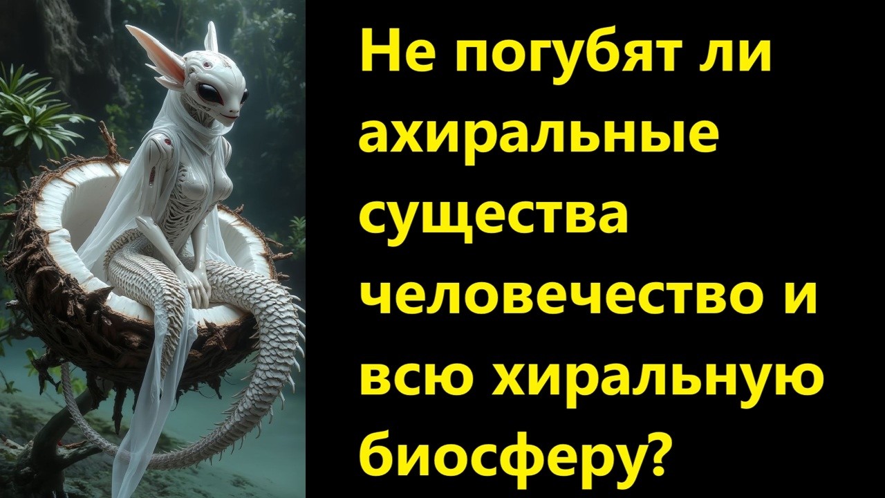 Не погубят ли ахиральные существа человечество и всю хиральную биосферу