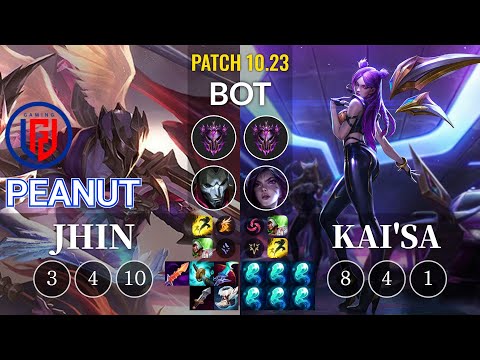 LGD Peanut Jhin vs Kai'Sa Bot - KR Patch 10.23