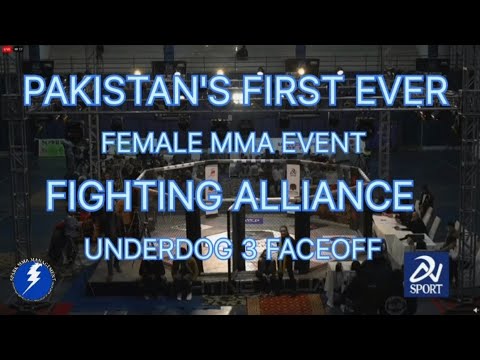 Female Mma Event, Fighting Alliance-Underdog 3 Faceoff at Lahore, Pakistan, December 10th, 2022.