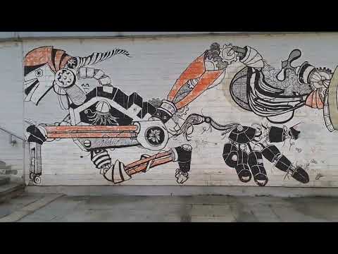 Sztuka uliczna dziwne graffiti