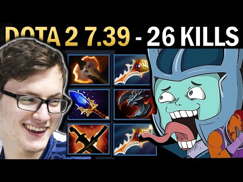 Phantom Assassin Gameplay Miracle with 26 Kills and Rapiers - Dota 7.39