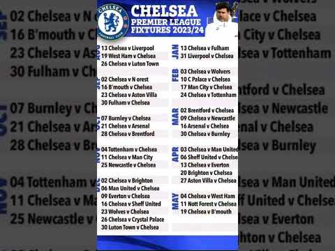 Chelsea fixtures for 2023-2024