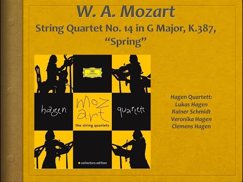 Mozart, String Quartet 14, K.387, "Spring" - Video Score - Hagen Quartett