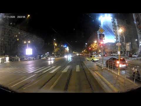 Bucurestiul noaptea, vazut din tramvaiul 46 - Gara de Nord / Republica / Bucuresti / Romania