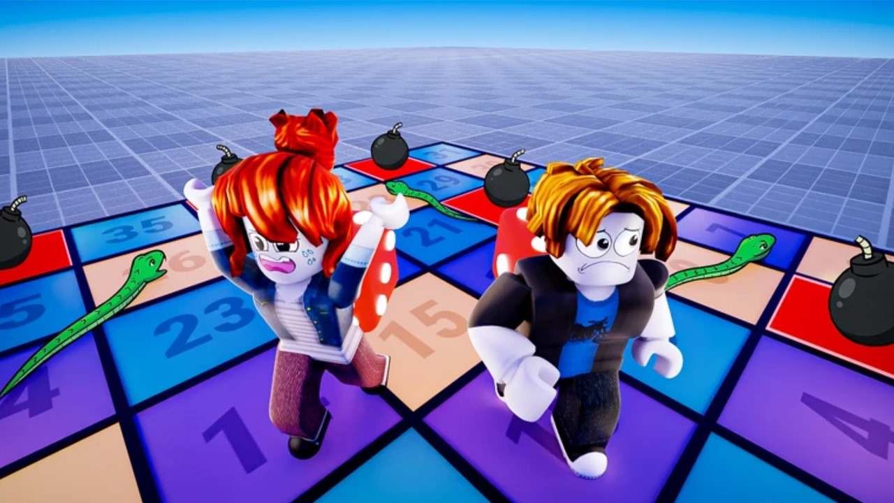 AKU MENCOBA PERMAINAN ULAR TANGGA YANG VIRAL DI ROBLOX.... Ular Tangga