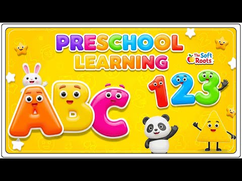 Preschool Learning activities for 3 year olds at home | Learn ABC Phonics Shapes Numbers Colors 🌈