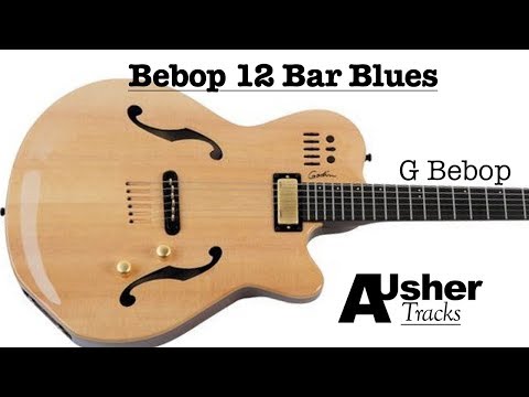 Bebop 12 Bar Blues in G | Guitar Backing Track | 170 bpm