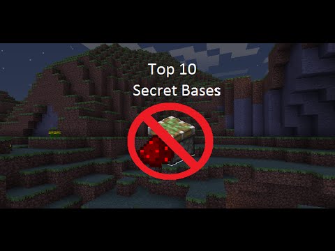 Minecraft top 10 secret bases NO REDSTONE/PISTONS