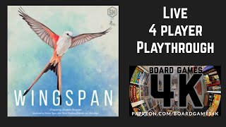 Wingspan Boardgame - 4 Player Live Playthrough/Tutorial