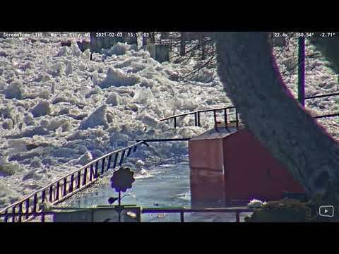 St. Clair River Marine City February 3, 2021