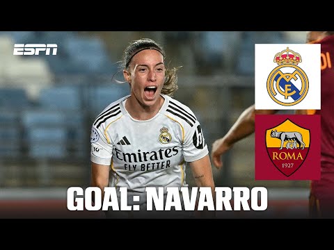 Navarro bags Real Madrid's sixth goal vs. Roma | UEFA Women's Champions League
