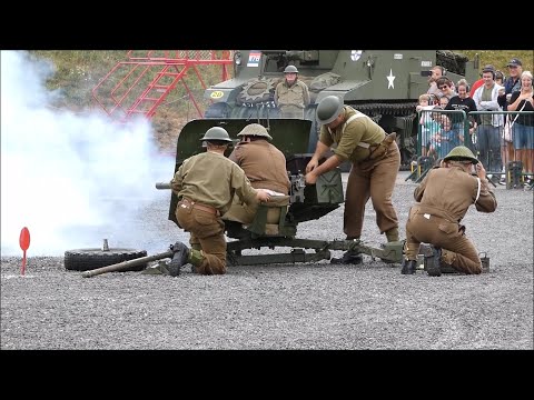 QF 2 pounder anti-tank gun firing display; Royal Armouries  Fort Nelson
