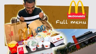 McDonald’s full menu in Telugu 🍟❤️ | Telugu | ratting | #mcdonald