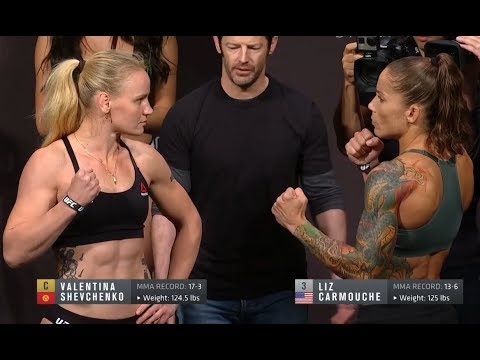 Valentina Shevchenko vs. Liz Carmouche - Weigh-in Face-Off - (UFC Uruguay) - /r/WMMA