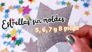 Cómo cortar Estrellas sin moldes/estrellas en foami sin moldes