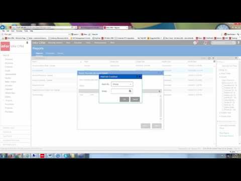 Navigating Reports in Infor CRM 8.3.x