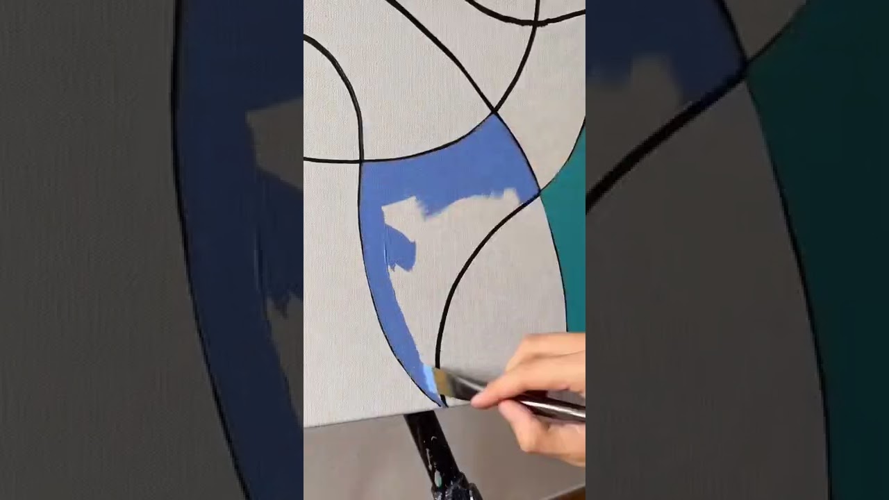 Creating an original abstract design with acrylic paint..🎨 #shorts #art #painting #artwork