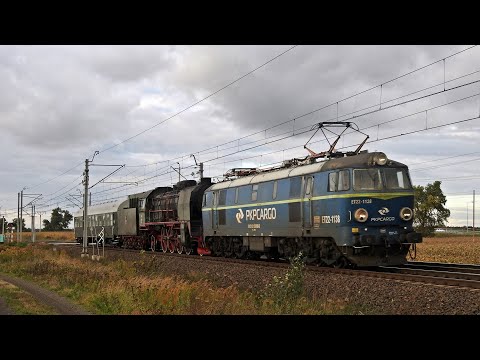 EP09-046 💛 z IC 5602 Heweliusz do Wrocławia i ET22-1138 z Pt47-65 na rewizję kotła do Czech. +RP1