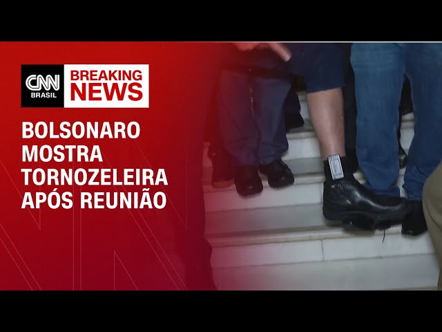 Bolsonaro mostra tornozeleira após reunião com líderes do PL | CNN 360º