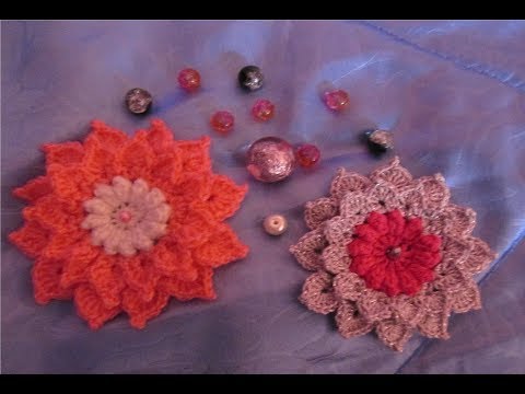 Floare spectaculoasa crosetata - model simplu si rapid