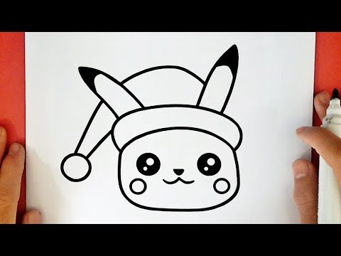 COMMENT DESSINER PIKACHU KAWAII DE NOËL