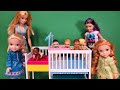 Babysitting Elsa Anna Toddlers Help Barbie