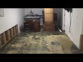 This living room had a massive amount of water damage