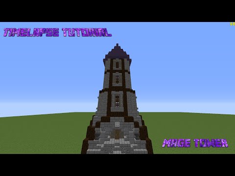 Minecraft - Timelapse Tutorial - How to build A detailed Mage Tower