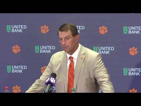 Clemson head coach Dabo Swinney post game following loss to LSU