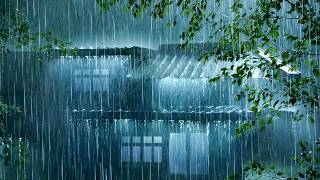 Drift Off to Sleep with Heavy Rainstorm on Metal Roof & Powerful Thunder | Rainy Night Ambience