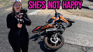 Crashed My Girlfriends Motorcycle 2 Times in 30 Minutes
