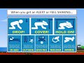Recording to help you with your Earthquake Preparedness Drill