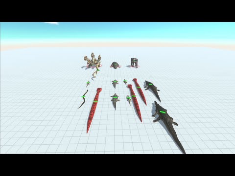 THE SAME COST TEAM WAR HYDRA+PURUSSAURUS+GORO VS EVERY TEAM-- Animal Revolt Battle Simulator