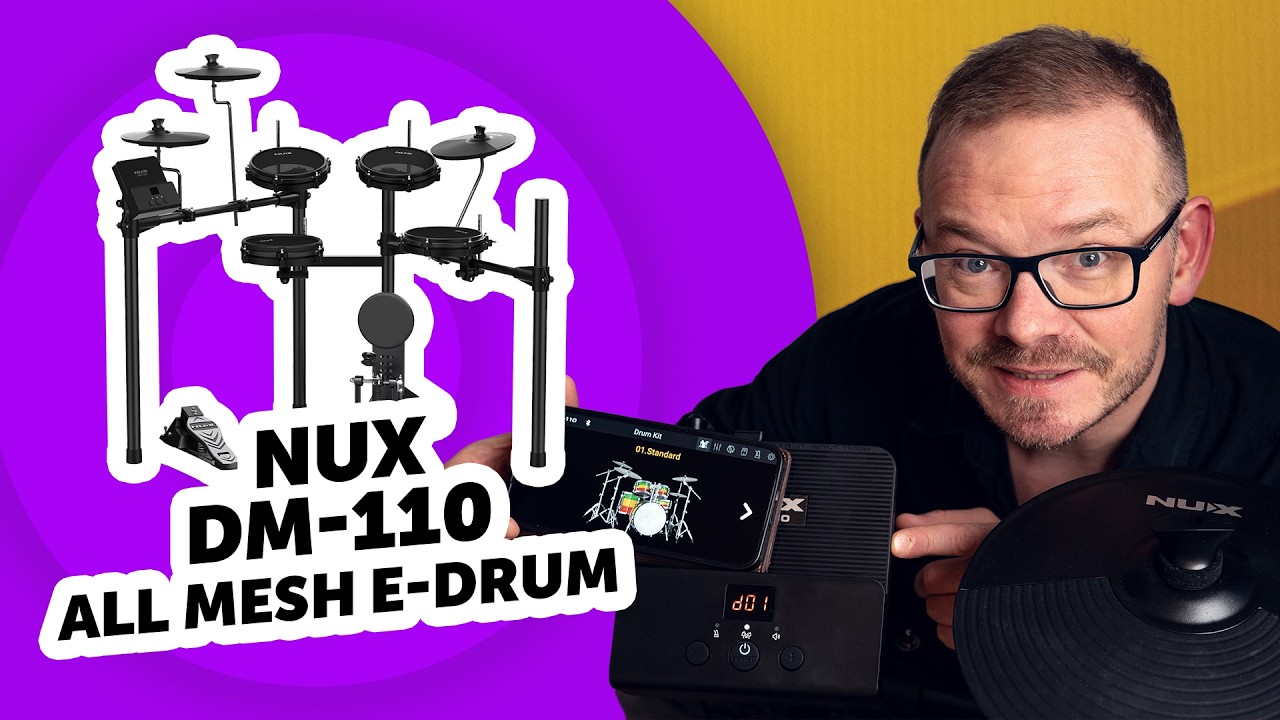 This Affordable E-Drum Kit Works with Your Smartphone (NUX DM-110)