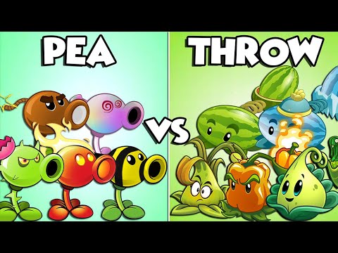 Plants vs Zombies 2 Final Boss - PEA vs THROW - Team Plants Power Up vs All Zomboss Battlez Zombot