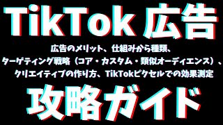 TikTok広告攻略ガイド：広告のメリット、仕組みから種類、 ターゲティング戦略（コア・カスタム・類似オーディエンス）、クリエイティブの作り方、TikTokピクセルでの効果測定