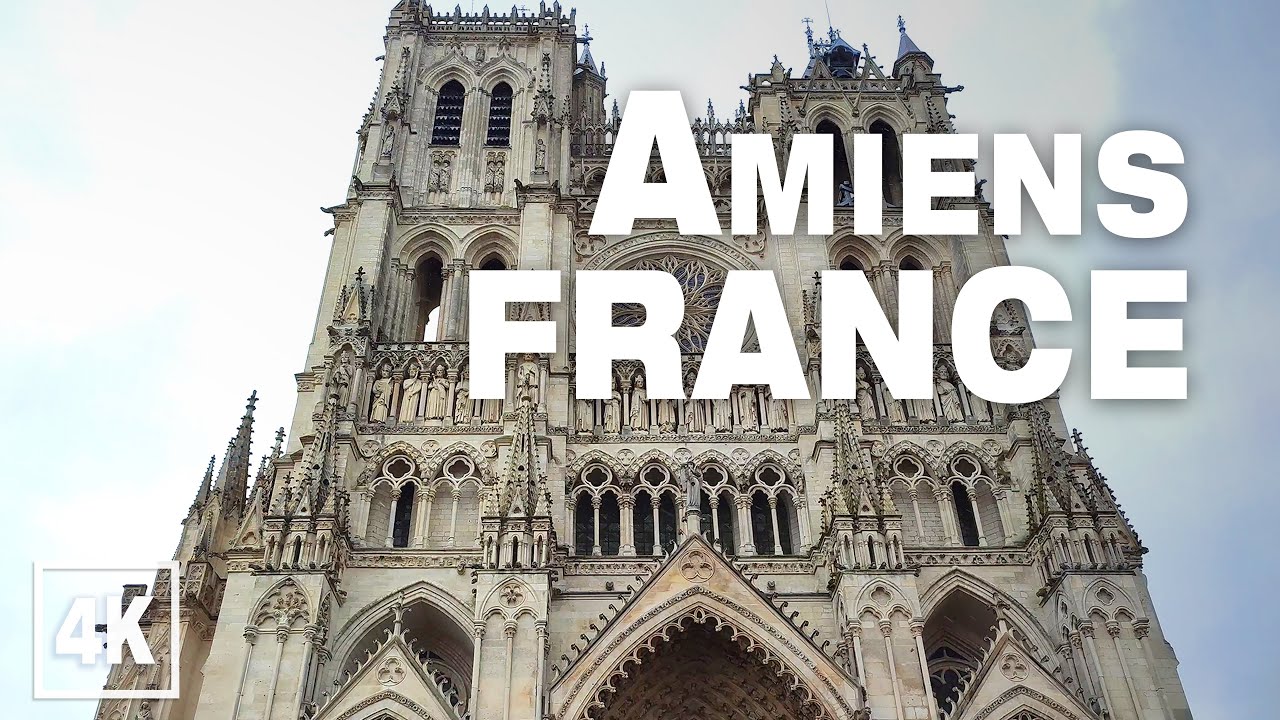 Immersive street-level walking tour through Amiens Cathedral, France, showcasing authentic urban landscapes, local architecture, and the vibrant atmosphere of the city's neighborhoods