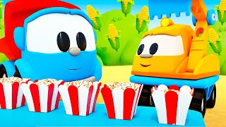 Download lagu Leo the truck makes popcorn for friends! New funny cartoons for kids. Cars and trucks for kids. mp3