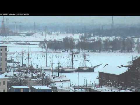 Helsinki timelapse: South Harbour webcam (winter solstice 2012)