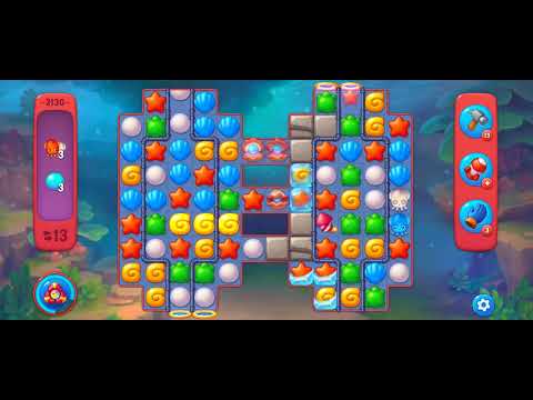 Fishdom Hard Level 2130 (with full seashell [Super Lightning] & double bomb) @choraelmin