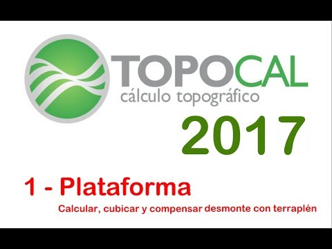 TopoCal 2017 — Plataforma: desmonte y terraplen