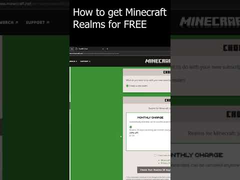 how to get minecraft realms for free #minecraft #roblox #shorts