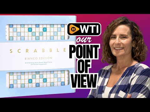 WS Game Company Scrabble Bianco Edition with Rotating Wooden Board - WTI product video review
